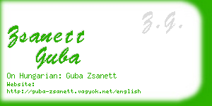 zsanett guba business card